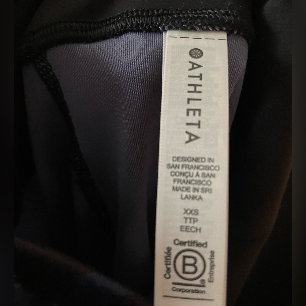 NWT Athleta Velvet Elation Tights, Size XXS, Blue Swirl - Picture 4 of 5